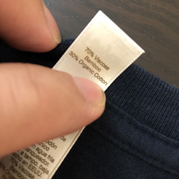 Royal Apparel 73051 Unisex Organic Bamboo/Cotton T Shirt Large Navy Midnight NWT - Picture 5 of 10